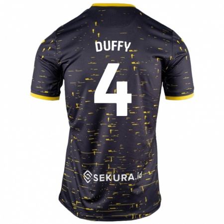 Kandiny Női Shane Duffy #4 Fekete Sárga Idegenbeli Jersey 2024/25 Mez Póló Ing