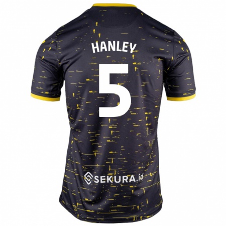 Kandiny Női Grant Hanley #5 Fekete Sárga Idegenbeli Jersey 2024/25 Mez Póló Ing