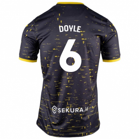 Kandiny Női Callum Doyle #6 Fekete Sárga Idegenbeli Jersey 2024/25 Mez Póló Ing