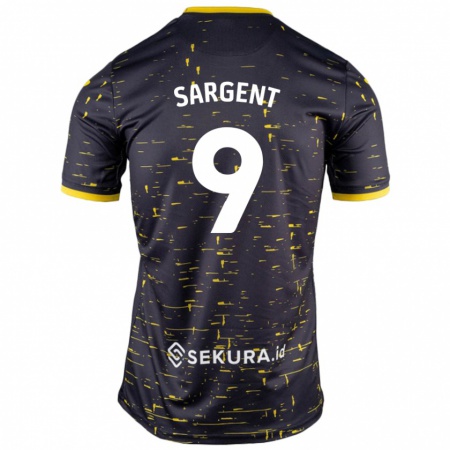 Kandiny Női Josh Sargent #9 Fekete Sárga Idegenbeli Jersey 2024/25 Mez Póló Ing