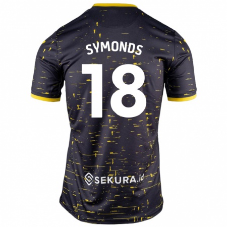 Kandiny Női Freya Symonds #18 Fekete Sárga Idegenbeli Jersey 2024/25 Mez Póló Ing