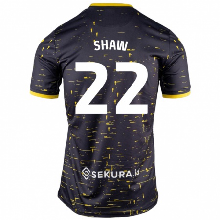 Kandiny Női Shannon Shaw #22 Fekete Sárga Idegenbeli Jersey 2024/25 Mez Póló Ing