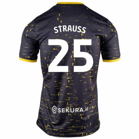 Kandiny Női Hope Strauss #25 Fekete Sárga Idegenbeli Jersey 2024/25 Mez Póló Ing