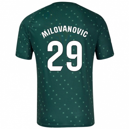 Kandiny Női Marko Milovanovic #29 Sötétzöld Idegenbeli Jersey 2024/25 Mez Póló Ing