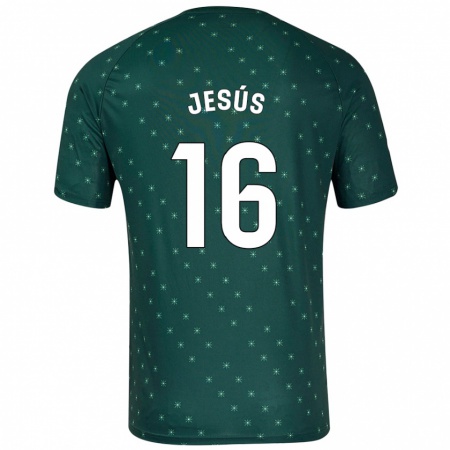 Kandiny Női Antonio Jesús #16 Sötétzöld Idegenbeli Jersey 2024/25 Mez Póló Ing