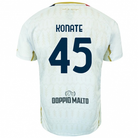 Kandiny Női Ismael Konate #45 Fehér Idegenbeli Jersey 2024/25 Mez Póló Ing