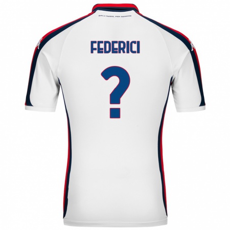 Kandiny Női Matteo Federici #0 Fehér Idegenbeli Jersey 2024/25 Mez Póló Ing