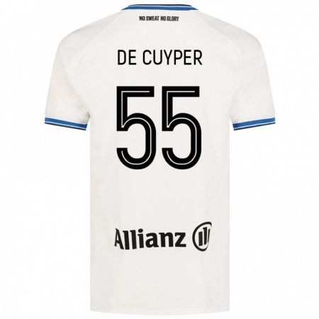 Kandiny Női Maxim De Cuyper #55 Fehér Idegenbeli Jersey 2024/25 Mez Póló Ing