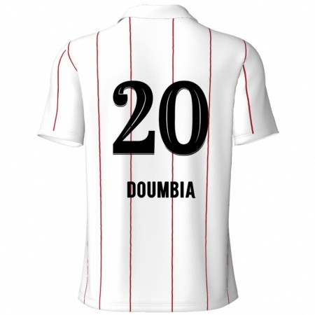 Kandiny Női Mahamadou Doumbia #20 Fehér Fekete Idegenbeli Jersey 2024/25 Mez Póló Ing