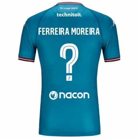 Kandiny Női Ruben Ferreira Moreira #0 Bleu Benzin Idegenbeli Jersey 2024/25 Mez Póló Ing