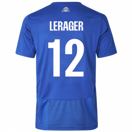 Kandiny Női Lukas Lerager #12 Fehér Kék Idegenbeli Jersey 2024/25 Mez Póló Ing