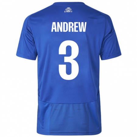 Kandiny Női Tristan Andrew #3 Fehér Kék Idegenbeli Jersey 2024/25 Mez Póló Ing