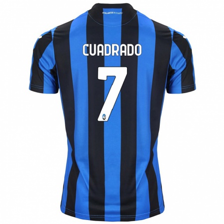 Kandiny Gyermek Juan Cuadrado #7 Kék Fekete Hazai Jersey 2024/25 Mez Póló Ing