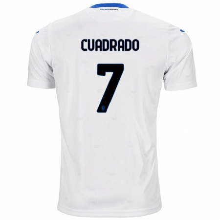 Kandiny Gyermek Juan Cuadrado #7 Fehér Idegenbeli Jersey 2024/25 Mez Póló Ing