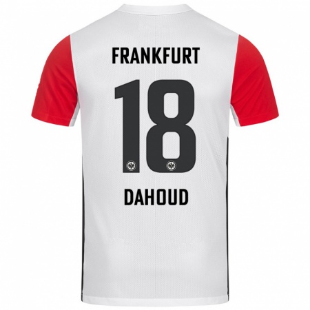 Kandiny Gyermek Mahmoud Dahoud #18 Fehér Piros Hazai Jersey 2024/25 Mez Póló Ing