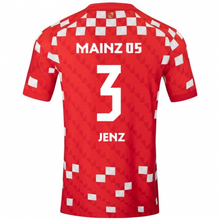 Kandiny Gyermek Moritz Jenz #3 Fehér Piros Hazai Jersey 2024/25 Mez Póló Ing