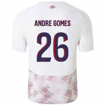 Kandiny Gyermek André Gomes #26 Fehér Royal Blue Idegenbeli Jersey 2024/25 Mez Póló Ing