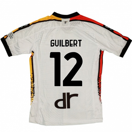 Kandiny Gyermek Frédéric Guilbert #12 Fehér Fekete Idegenbeli Jersey 2024/25 Mez Póló Ing