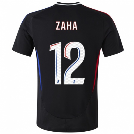 Kandiny Gyermek Wilfried Zaha #12 Fekete Idegenbeli Jersey 2024/25 Mez Póló Ing