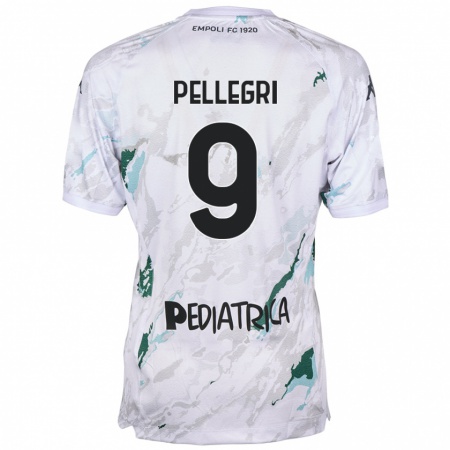 Kandiny Gyermek Pietro Pellegri #9 Szürke Idegenbeli Jersey 2024/25 Mez Póló Ing