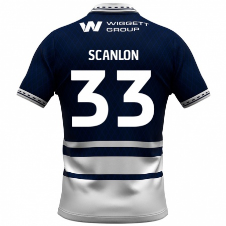 Kandiny Férfi Calum Scanlon #33 Sötétkék Fehér Hazai Jersey 2024/25 Mez Póló Ing