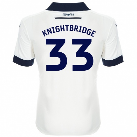 Kandiny Férfi Jacob Knightbridge #33 Fehér Sötétkék Idegenbeli Jersey 2024/25 Mez Póló Ing