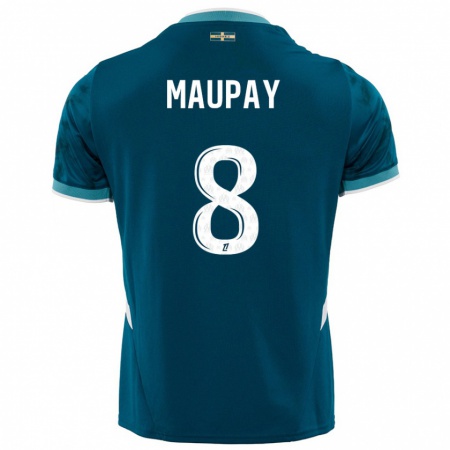 Kandiny Férfi Neal Maupay #8 Türkizkék Idegenbeli Jersey 2024/25 Mez Póló Ing