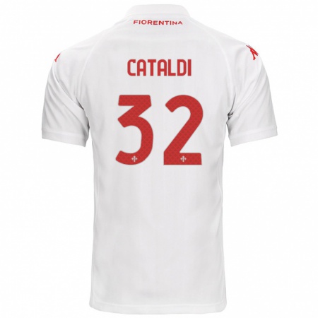 Kandiny Férfi Danilo Cataldi #32 Fehér Idegenbeli Jersey 2024/25 Mez Póló Ing