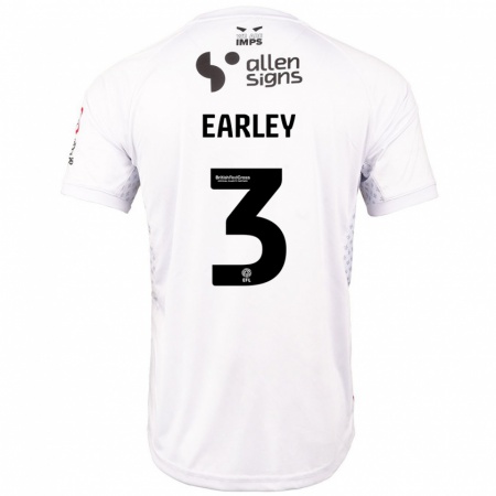 Kandiny Férfi Saxon Earley #3 Piros Fehér Idegenbeli Jersey 2024/25 Mez Póló Ing