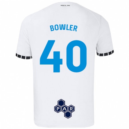 Kandiny Férfi Josh Bowler #40 Fehér Hazai Jersey 2024/25 Mez Póló Ing