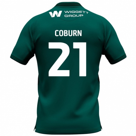 Kandiny Férfi Josh Coburn #21 Zöld Idegenbeli Jersey 2024/25 Mez Póló Ing