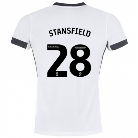 Kandiny Férfi Jay Stansfield #28 Fehér Fekete Idegenbeli Jersey 2024/25 Mez Póló Ing