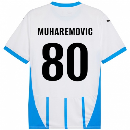 Kandiny Női Tarik Muharemovic #80 Fehér Kék Idegenbeli Jersey 2024/25 Mez Póló Ing