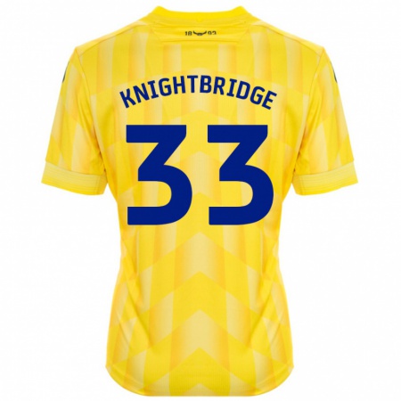 Kandiny Női Jacob Knightbridge #33 Sárga Hazai Jersey 2024/25 Mez Póló Ing