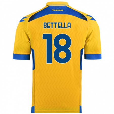 Kandiny Női Davide Bettella #18 Sárga Hazai Jersey 2024/25 Mez Póló Ing